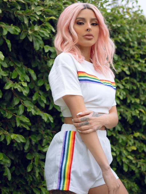 Summer Contrast Color Striped 2 Piece Sets
