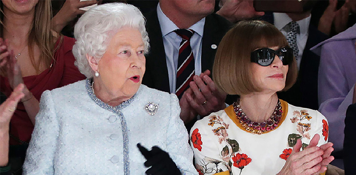 91-year-old British Queen & Dame Anna Wintour