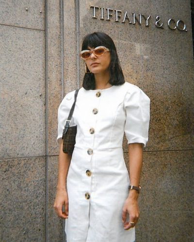vintage all white dress