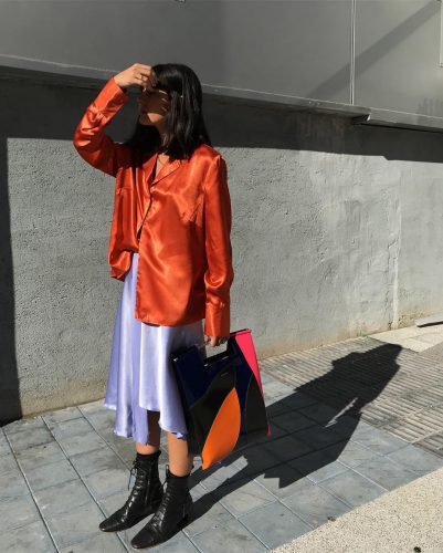 fashion satin blouse
