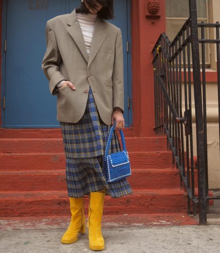 vintage plaid skirt
