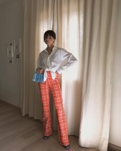 color vintage plaid pants