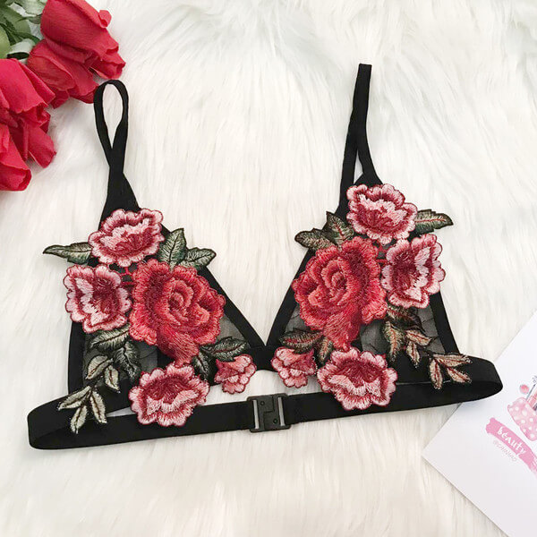 Flower Gauze Bra Top