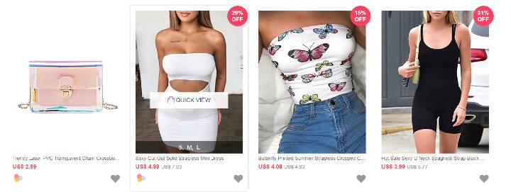 order fashion items under $5