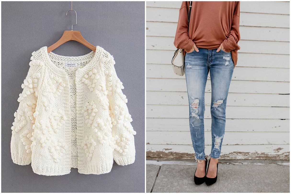 Cardigan and Jeans