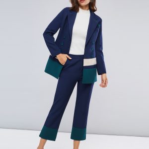 Wholesale7 Korean Design Color Block Business Two Pieces Outfits