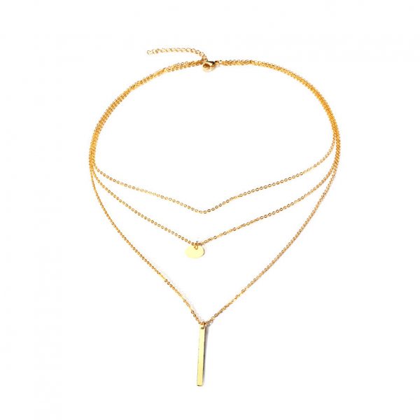 Wholesale7 Fashion Solid Geometric Pattern Necklace For Women