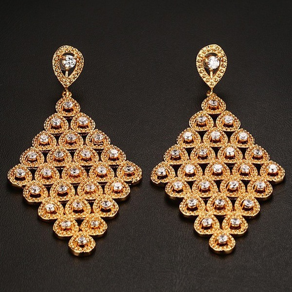 Wholesale7 New Arrival Zircon Hollow Out Women Earrings