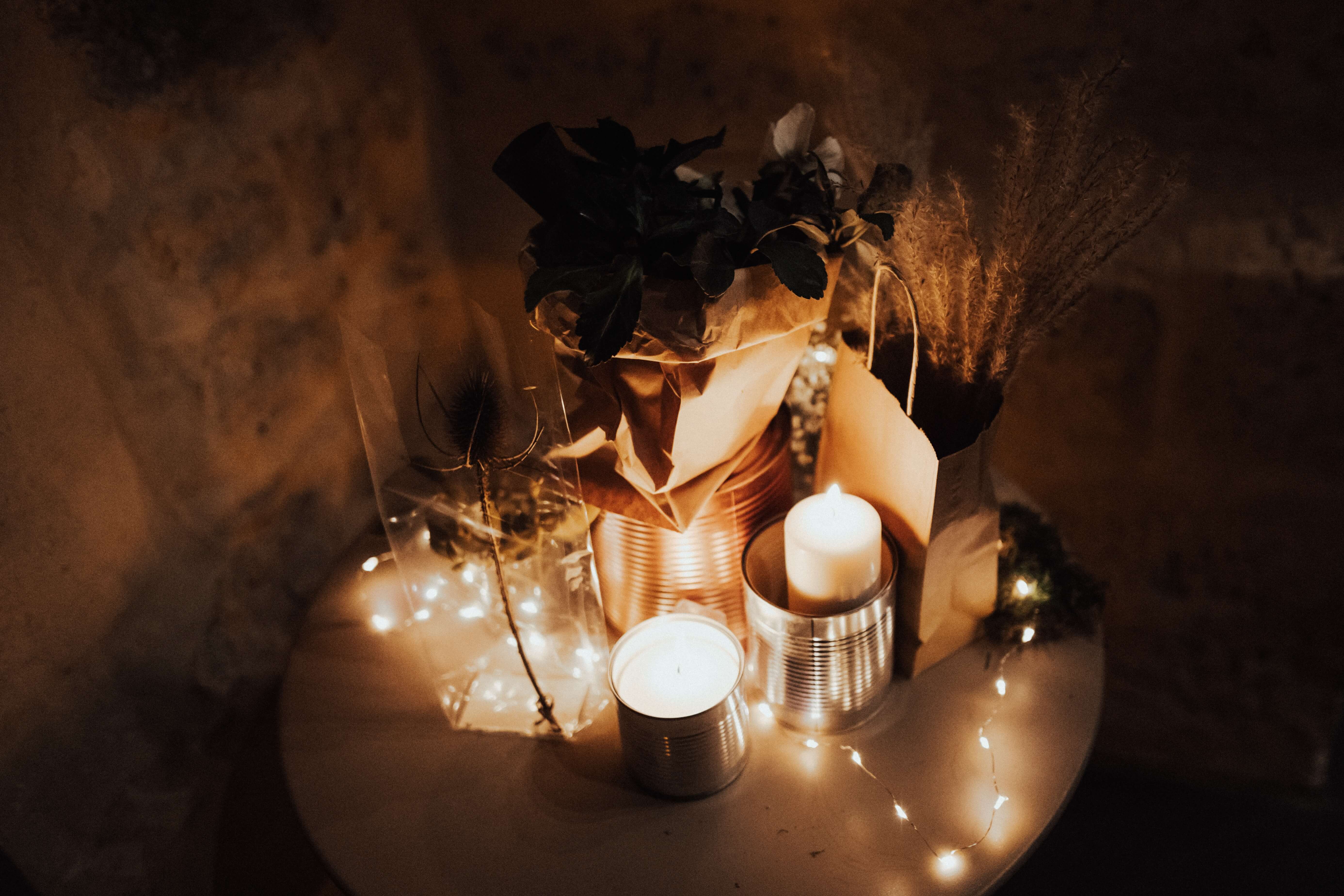 Christmas scented candle