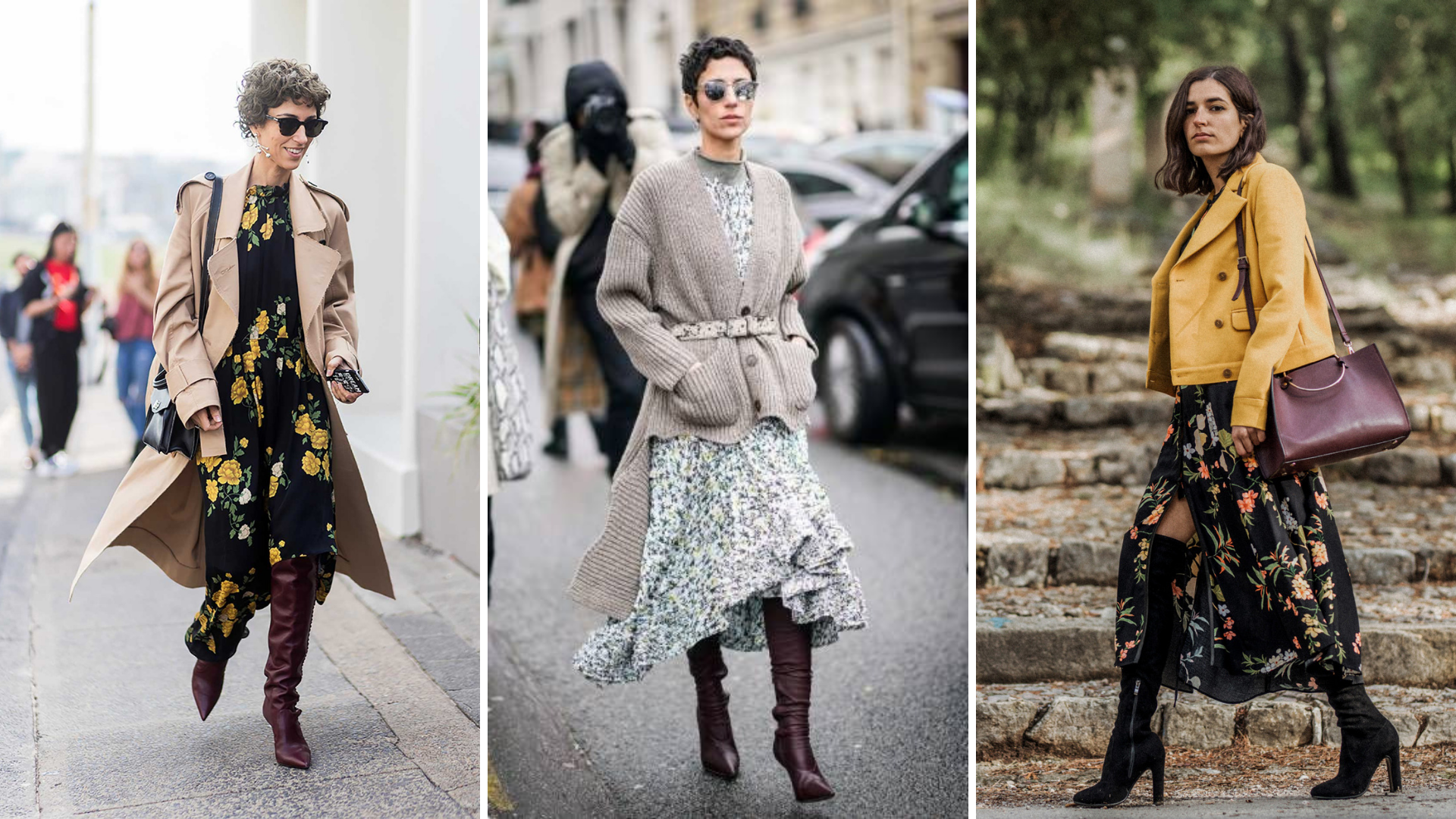 Long-sleeved Printed Dresses