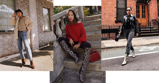 Animal print boots