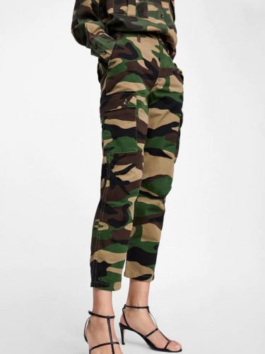 Casual Camouflage Cargo Pants For Women