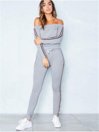 Hot Selling Boat Neck Stripe Active Wear