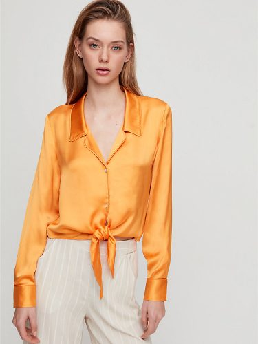 Satin Yellow Blouse