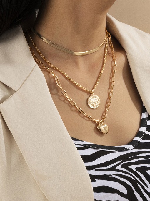Simple Vintage Fashion Layered Necklace