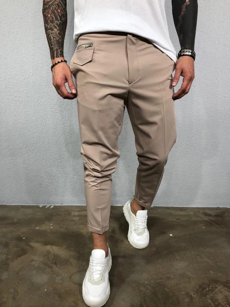 Versatile Solid Straight Men's Pants