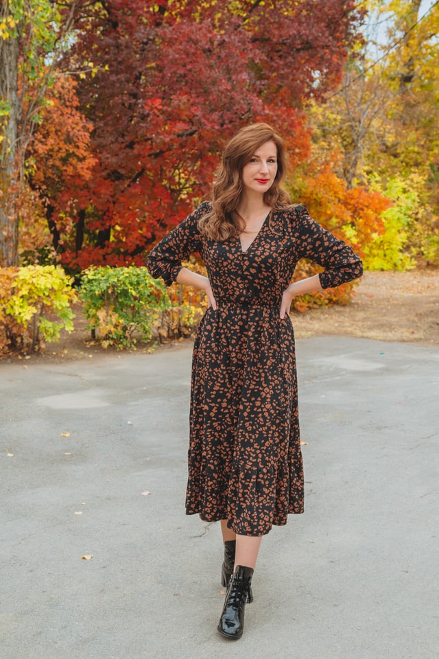 cheap floral long sleeve dresses