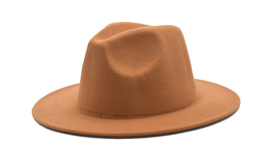 British Style Stage Solid Jazz Fedora Hat