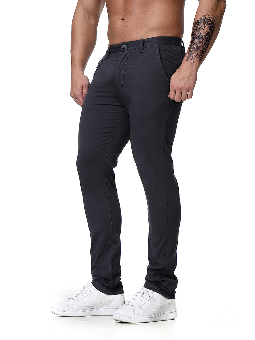 Casual Cotton Solid Trousers For Men