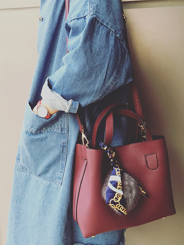Factory Outlet Solid Hasp With Ball Two Pieces Bag2