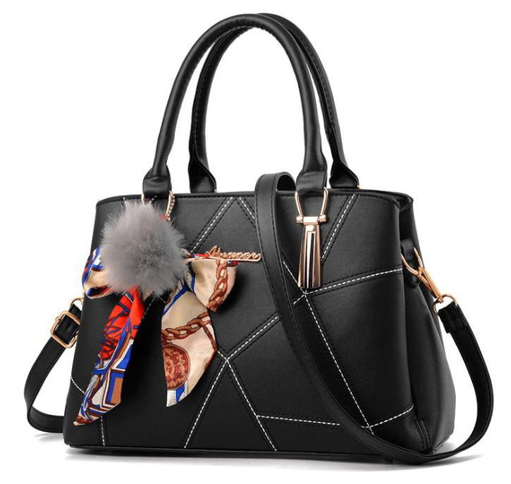 Silk Scarf Decor Sewing Thread Handbags For Women