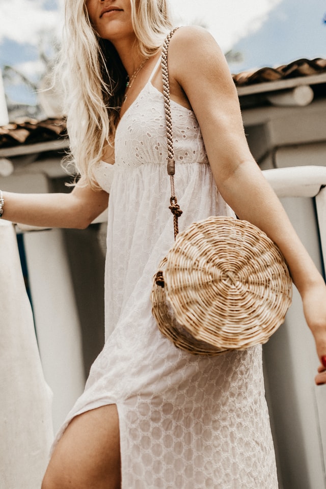 Fashion woven straw bag