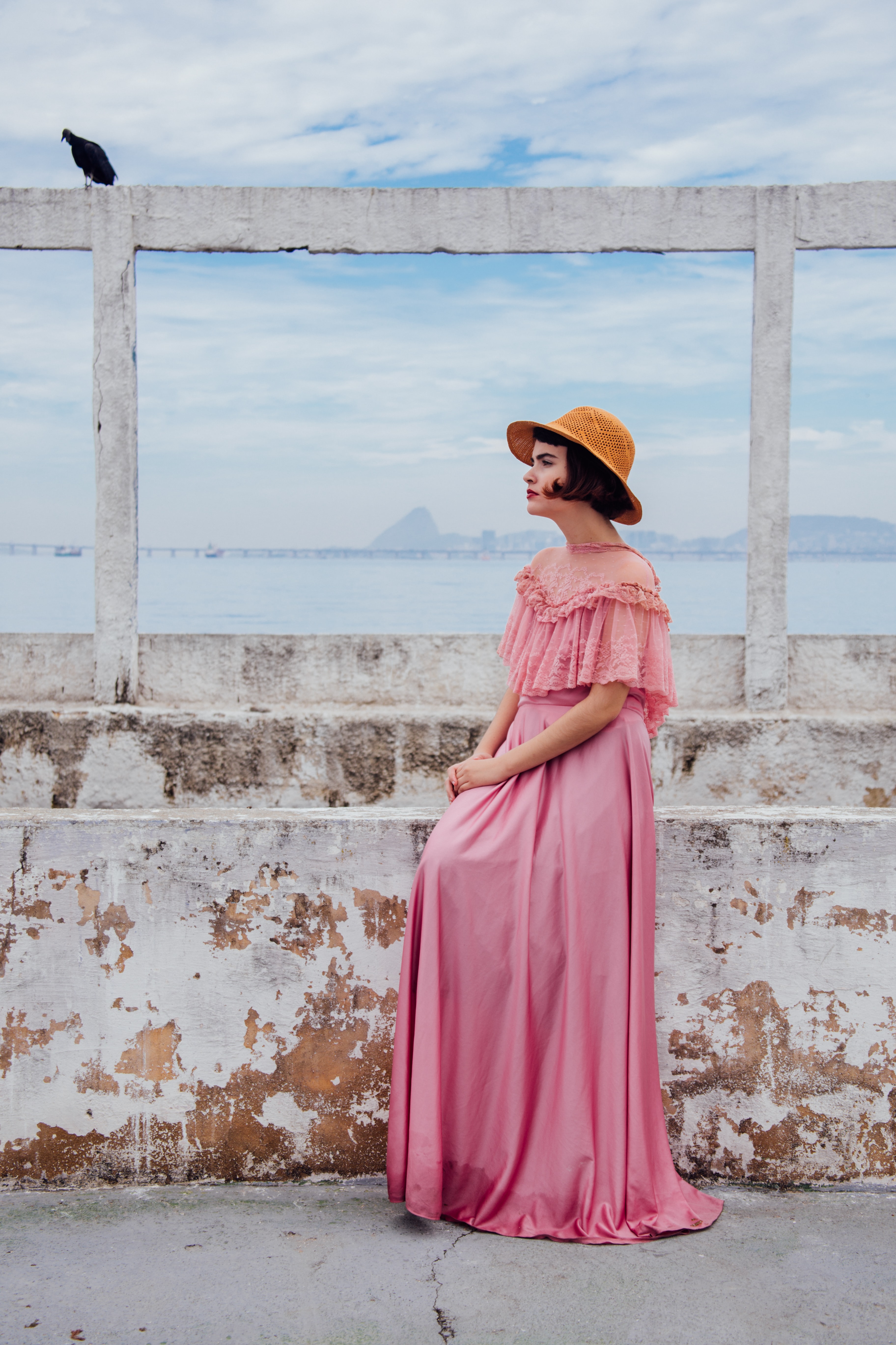 pink maxi dress