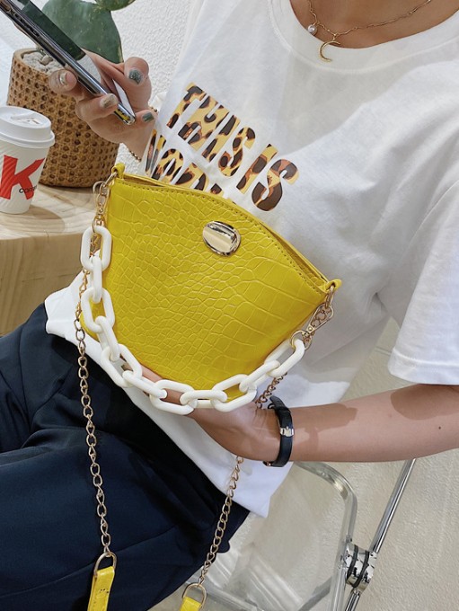 Fashion Alligator Print Solid Latest Shoulder Bag