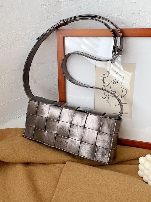 New Solid Plaid Designer Shoulder Bags