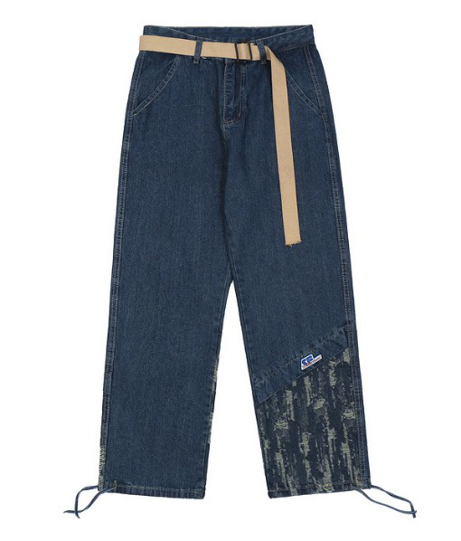 Loose Panel Wide Leg Denim Jeans