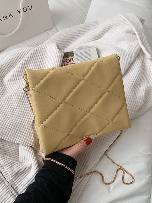 New Rhombus Plaid Chain Crossbody Bags