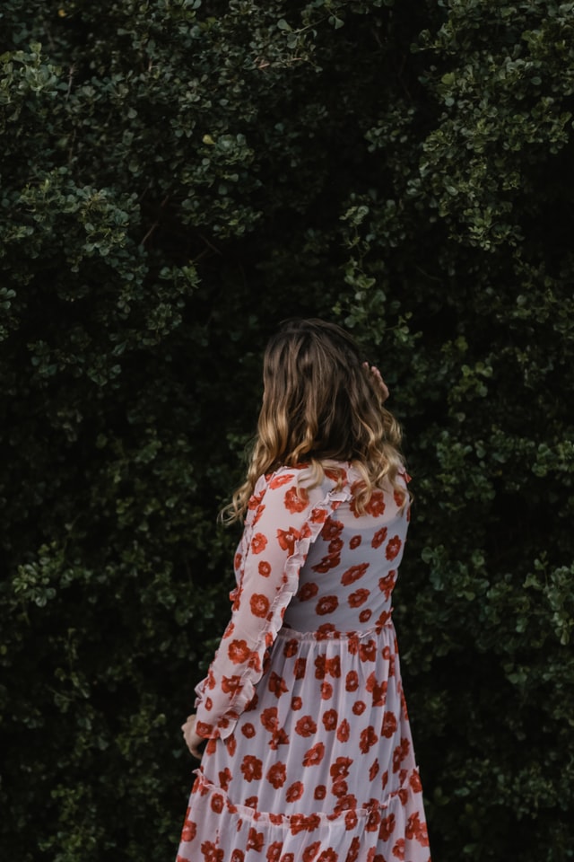long sleeve floral dress