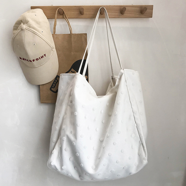 Minimalist Style Large Capacity Shopping Canvas Tote Bags