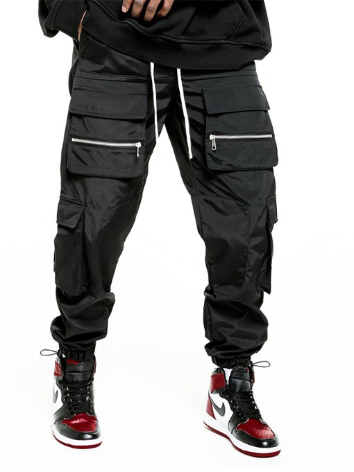 New Arrival Drawstring Pencil Multi-Pocket Cargo Pants2