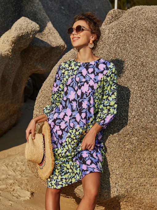 Novelty Print Casual Trendy Dress For Women