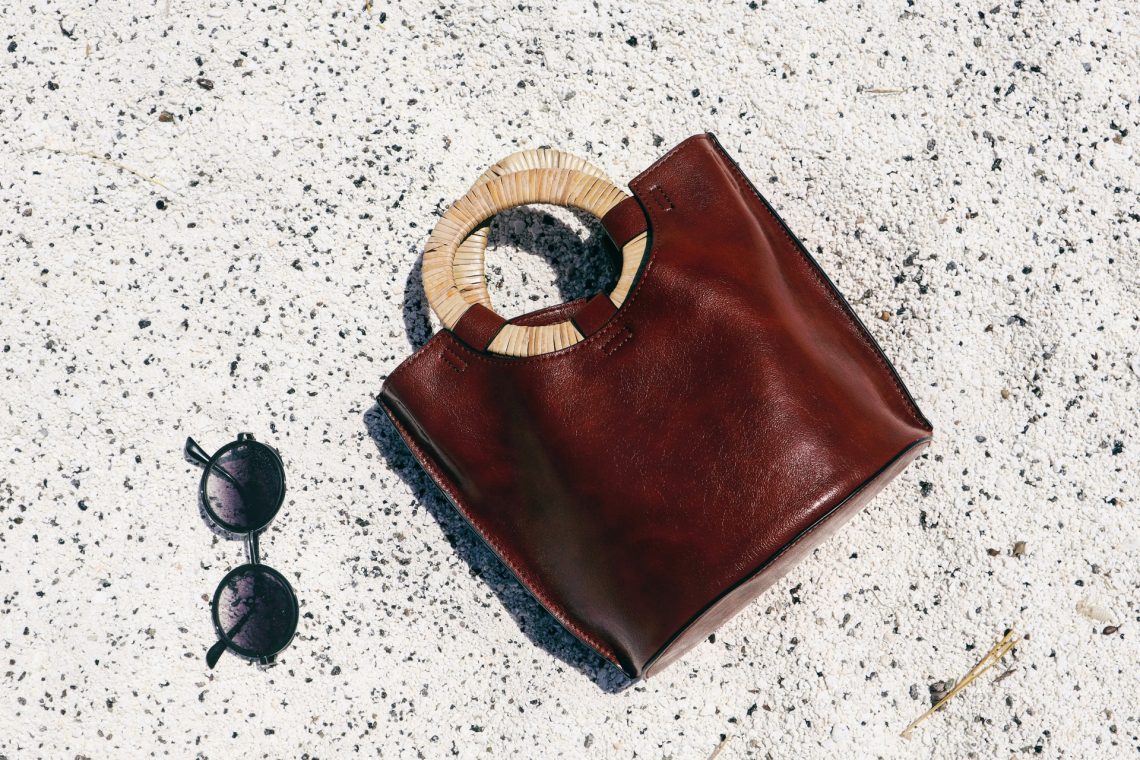 Red leather bag