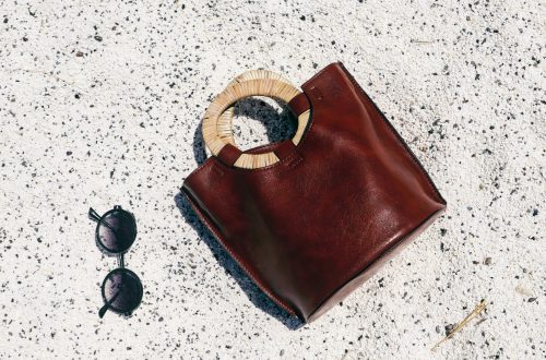 Red leather bag