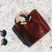 Red leather bag