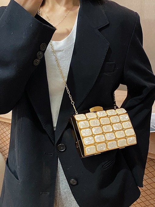 Vintage Style Marbling Pattern Evening Bag