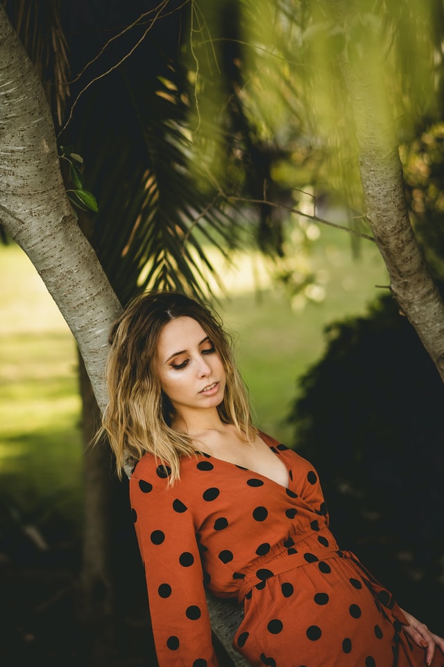 polka dot maxi dress