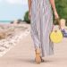 fashion woman walking on the beach