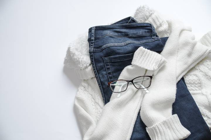sweater and denim
